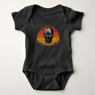 HALLOWEEN BEÄNGSTIGENDE SKULL BABY STRAMPLER