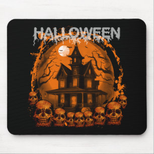 HALLOWEEN BEÄNGSTIGENDE, SPUK HAUSSKULLS MOUSEPAD