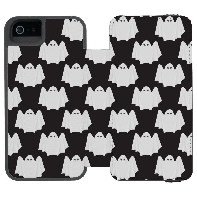Halloween, Beängstigender Geist, Trick oder Treat, Incipio iPhone Geldbeutel-Hülle (Folio Geöffnet)