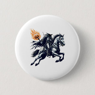 Halloween Beängstigender Kürbis Button