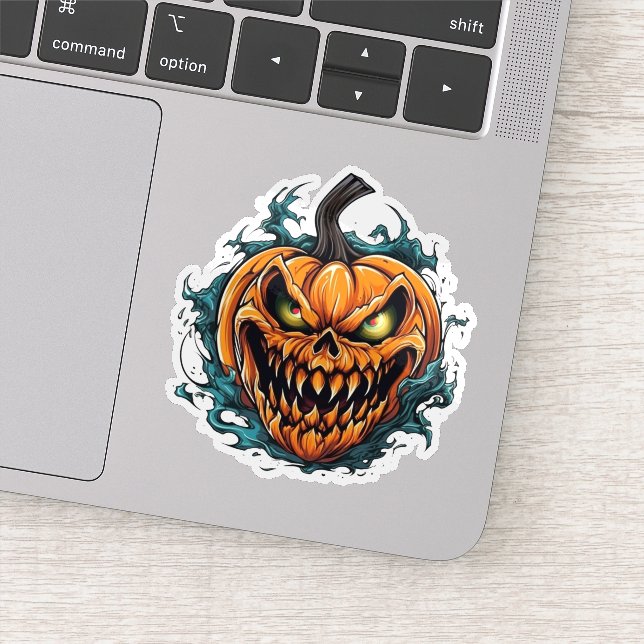 Halloween beängstigender Kürbiskleber Aufkleber (Detail)
