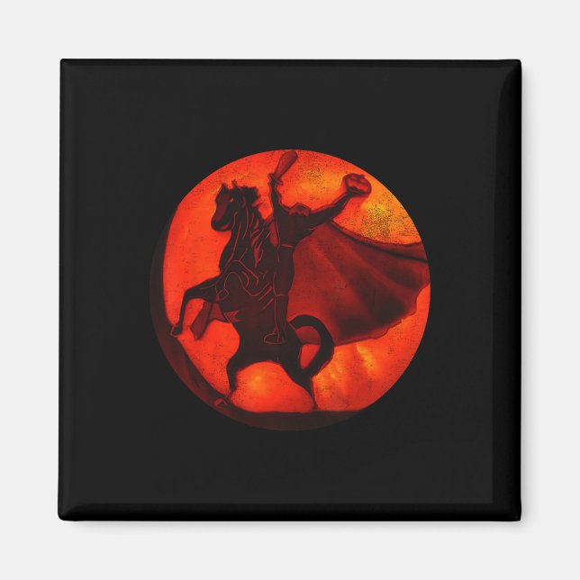 Halloween beängstigender Kürbispferd-Kürbis Magnet (Vorne)