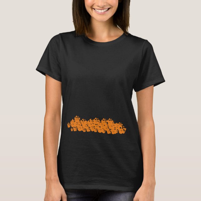 Halloween beängstigender Orangenhahn T-Shirt (Vorderseite)