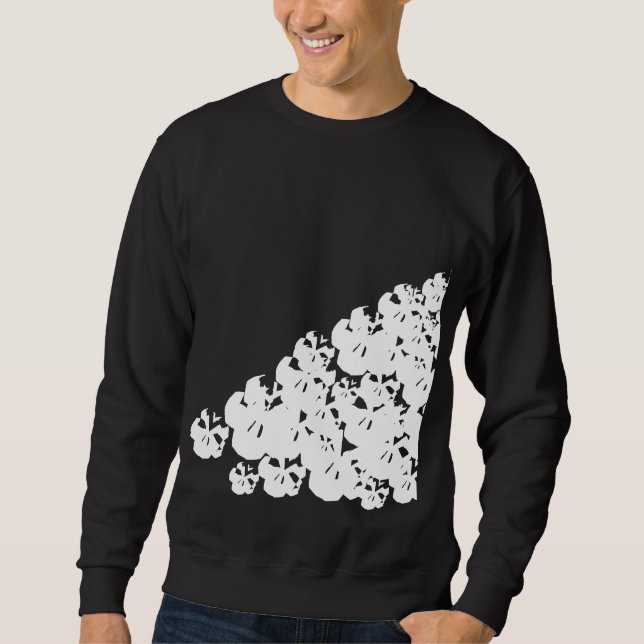 Halloween beängstigender Schwarzer Schädel Sweatshirt (Vorderseite)