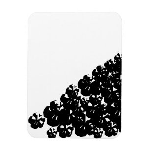 Halloween beängstigender Schwarzer Schädelhaufen Magnet