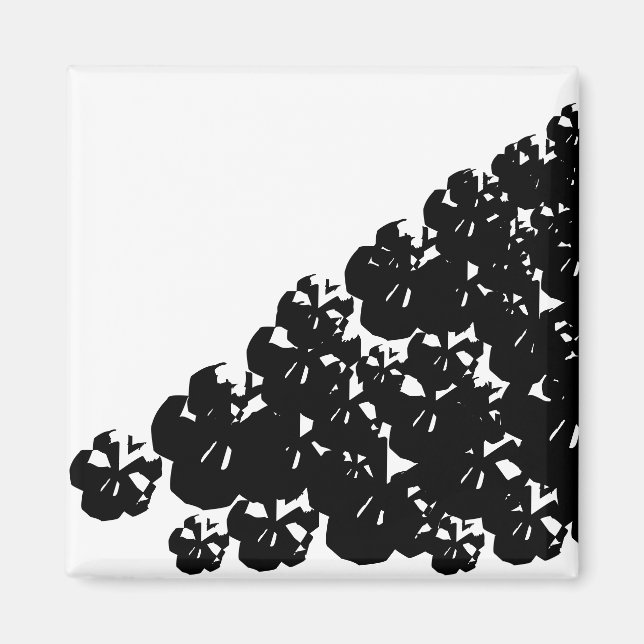 Halloween beängstigender Schwarzer Schädelhaufen Magnet (Vorne)