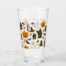 Halloween Beängstigendes Muster - Spooky & Festiva Glas
