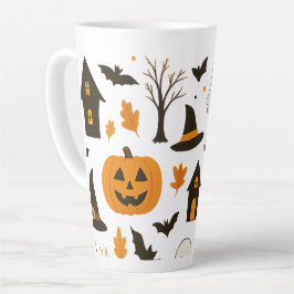 Halloween Beängstigendes Muster - Spooky & Festiva Milchtasse