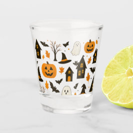 Halloween Beängstigendes Muster - Spooky & Festiva Schnapsglas