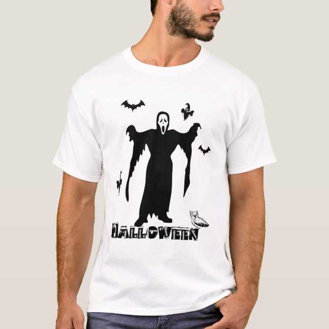 Halloween-Beängstigendes Todesgefecht, Beängstigen T-Shirt (Vorderseite)