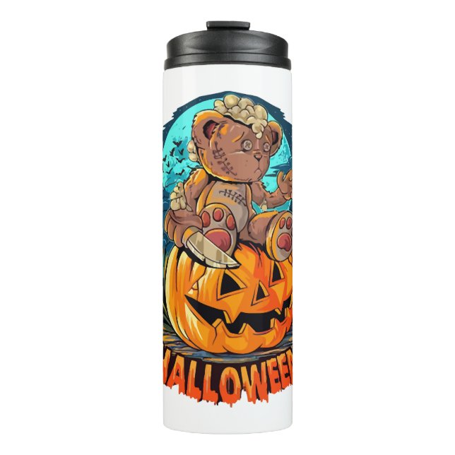 Halloween Bear Killer Thermosbecher (Vorderseite)