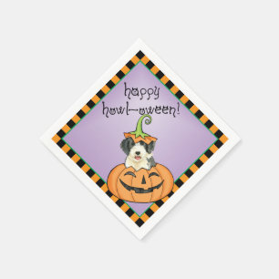 Halloween Bearded Collie Napkins Serviette