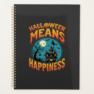 Halloween bedeutet Glück Geistervilla Vektor Planer