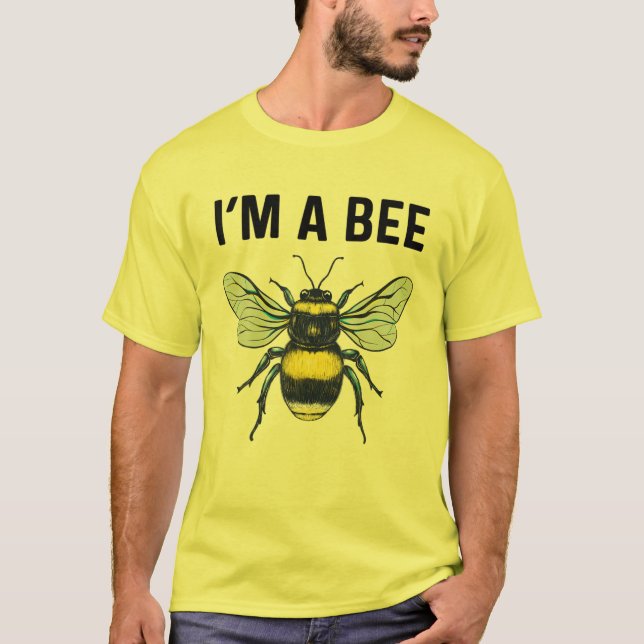 Halloween Bee Costume Ich bin für Männer Frauen Ki T-Shirt (Vorderseite)