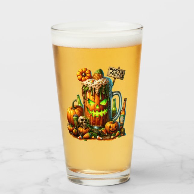 Halloween Beer Glas (Vorne (Gefüllt))