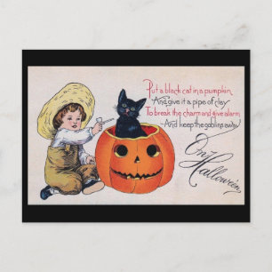 Halloween, Behalt die Goblins weg Vintag Postkarte