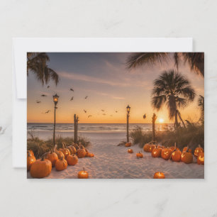 Halloween bei Twilight am Strand Notecard Dankeskarte