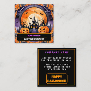 Halloween Beliebte Kürbis Herbst Kollektion Quadratische Visitenkarte