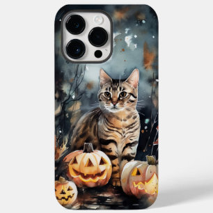 Halloween Bengalische Katze mit Pumpkins Beängstig Case-Mate iPhone 14 Pro Max Hülle