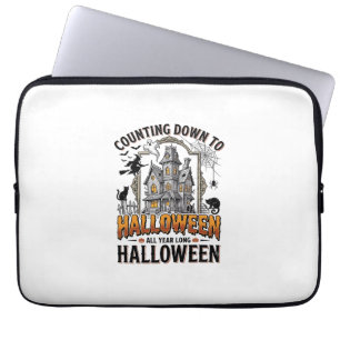 Halloween-Bereites T-Shirt Vintage Spukhaus Herbst Laptopschutzhülle