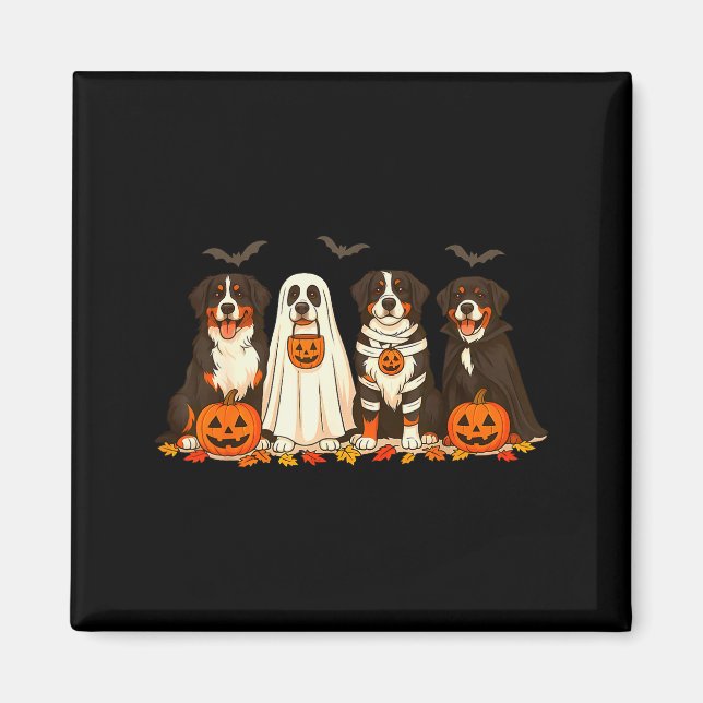 Halloween Berner Sennenhund Geist Soky Berner  Magnet (Vorne)
