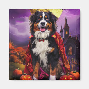 Halloween Berner Sennenhund Kürbisse Gruselig  Magnet