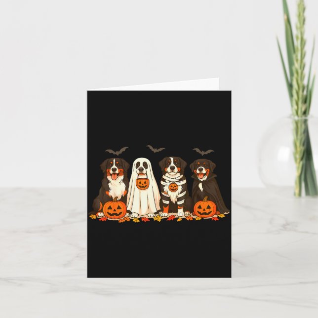 Halloween Bernese Mountain Dog Ghost Soky Bernese  Karte (Vorderseite)