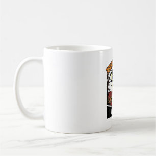 Halloween Besenfahrten Vintage-Skelett Hexe Grafik Kaffeetasse