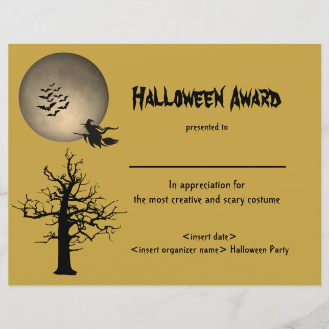 Halloween Best Costume Award (Vorderseite)