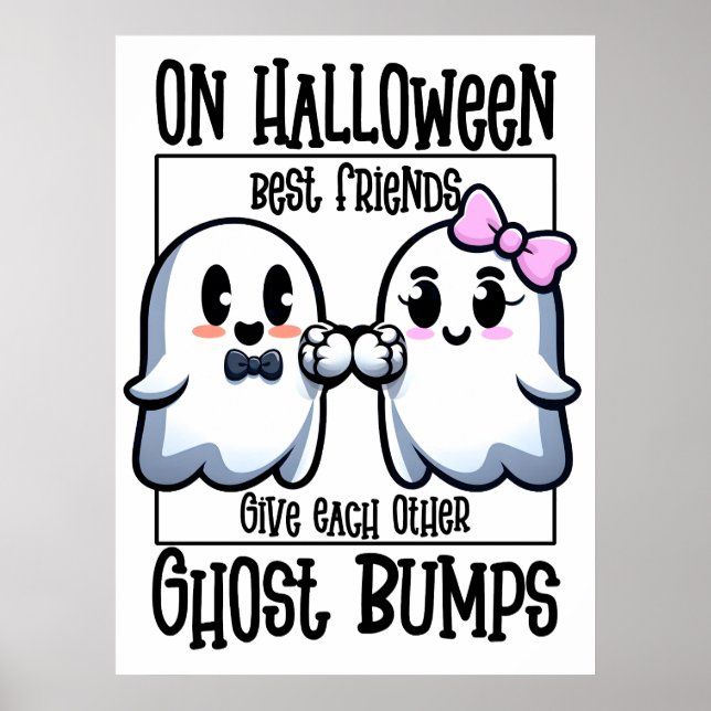 Halloween Best Friends Ghost Bump Poster (Vorne)