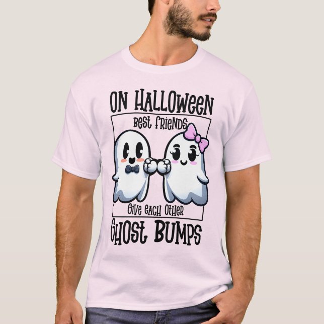 Halloween Best Friends Ghost Bump T-Shirt (Vorderseite)