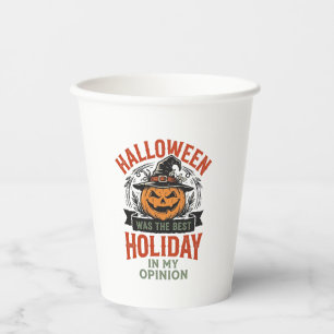 Halloween Bester Feiertag Vintage-Kürbis-Shirt-Des Pappbecher
