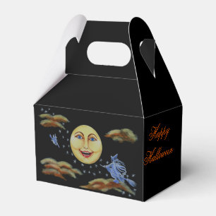 Halloween-Bevorzugungskasten, Hexen, Mond, Sterne, Geschenkschachtel