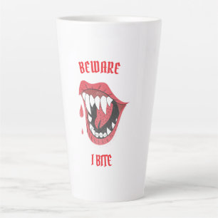 Halloween Beware I Bite Milchtasse