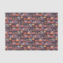 Halloween-Bibliothek Seidenpapier