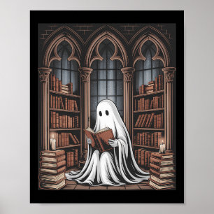 Halloween-Bibliothekar-Geist-Reading-Books-Liebhab Poster