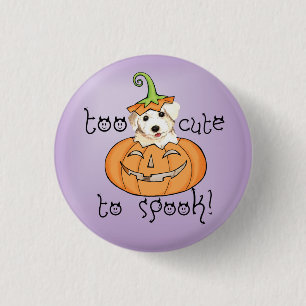 Halloween Bichon Button