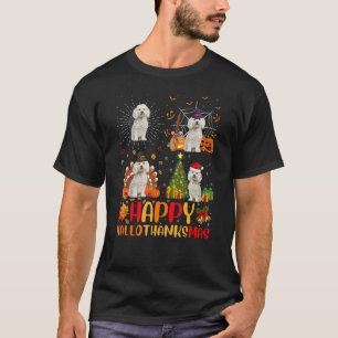Halloween Bichon Frise Hund Hallothanken T-Shirt