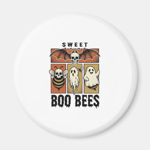 Halloween-Bienen-Wortspiel Vintage-Stich Ghost Bee Magnet