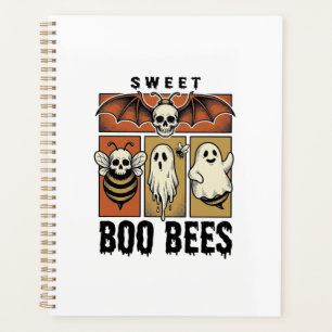 Halloween-Bienen-Wortspiel Vintage-Stich Ghost Bee Planer