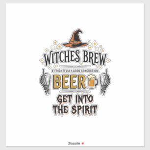 Halloween-Bier Hokuspokus Lustig Vintage_1 Aufkleber