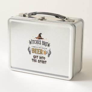 Halloween-Bier Hokuspokus Lustig Vintage_1 Metall Brotdose