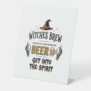 Halloween-Bier Hokuspokus Lustig Vintage_1 Sockelschild