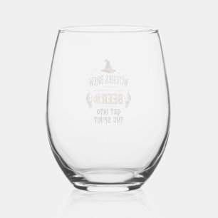 Halloween-Bier Hokuspokus Lustig Vintage_1 Weinglas Ohne Stiel