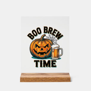 Halloween-Bier-Shirt Vintage-Kürbis-Party-T-Shirt_ Acrylschild