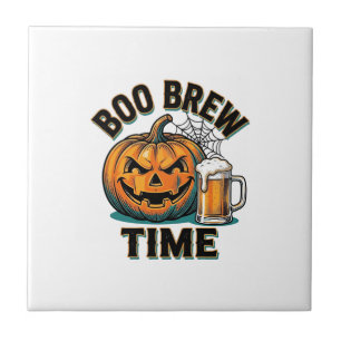 Halloween-Bier-Shirt Vintage-Kürbis-Party-T-Shirt_ Fliese