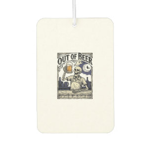 Halloween-Bier-Skelett Vintage-Party Autolufterfrischer