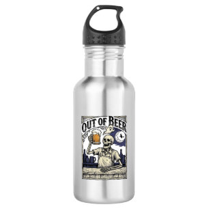 Halloween-Bier-Skelett Vintage-Party Edelstahlflasche