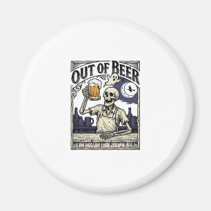 Halloween-Bier-Skelett Vintage-Party Magnet