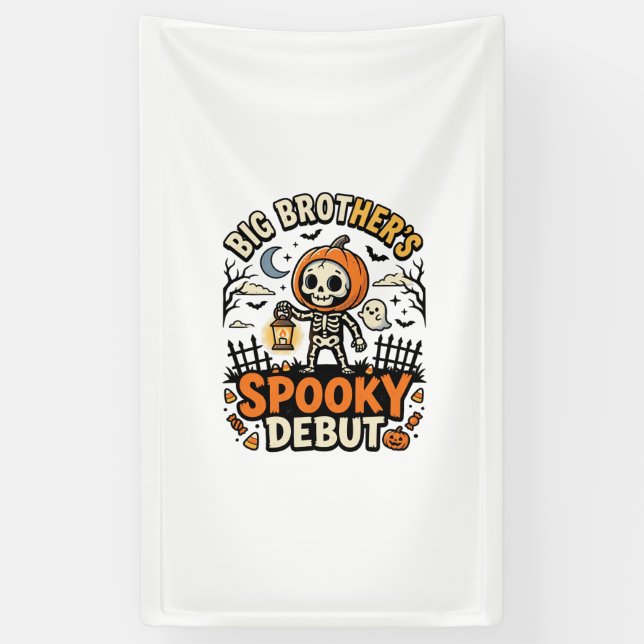 Halloween Big Brother Gruseliger Debüt Banner (Vertikal)